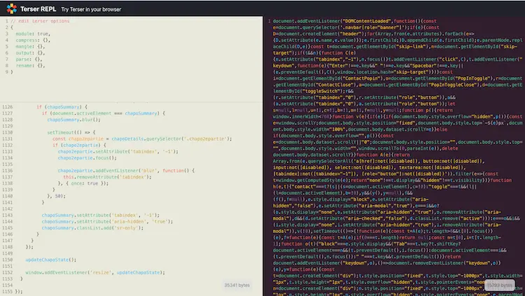 Extrait du script d'accessibilité de bbcorp.fr dans Terser